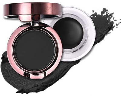 FLORERO High Pigment Eyebrow & Gel Eyeliner 2 In 1 With Brush(BLACK, 6 g)