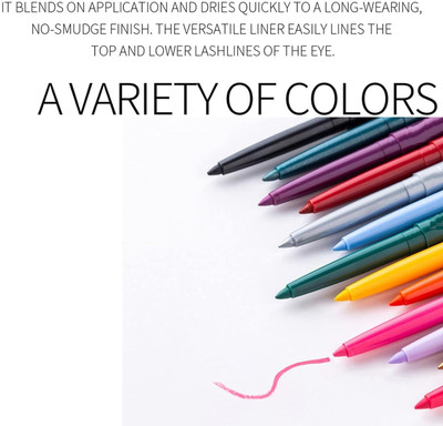 USBK MATTE CRAYON KAJAL AND EYE LINER SET 24 g(MULTICOLORED)