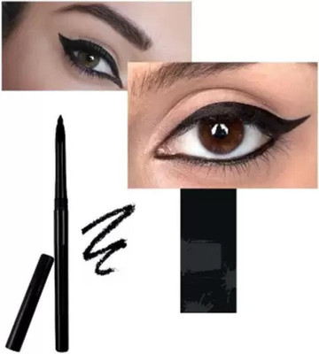 DARYUE 24 Hours Bold and Black Smudge Proof Non Transfer Deep Black Kajal(black, 2 g)