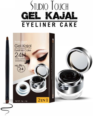 MYEONG 2 in 1 Studio Touch Eyebrow and Gel Eyeliner Cake 7 g(Jet Black)