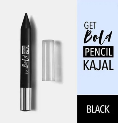 Yuency Get Bold Pencil Kajal With Sharpner| Waterproof Kajal Pencil(black, 3.2 ml)