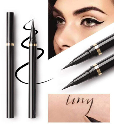 tanvi27 ONE TOUCH MATTE FINISHING SMUDGE PROOF EYE MAKEUP SKETCH JET BLACK EYE LINER PACK OF 2 5 g(BLACK)