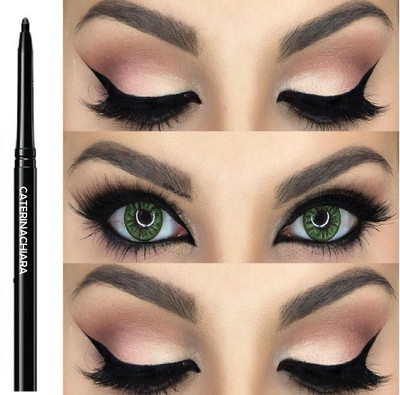 CATERINACHIARA CRAYON KAJAL BLACK COLOR WITH MATTE FINISH,(black, 2 ml)