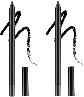 GFSU - GO FOR SOMETHING UNIQUE crayon waterproof Smudge proof Auto Black Kaja (Black, 0.5 g)(BLACK, 2.4 g)
