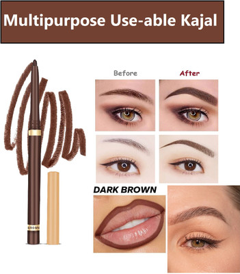 ADJD 4X Intense waterproof smudge-proof kajal(dark brown, 2.4 g)