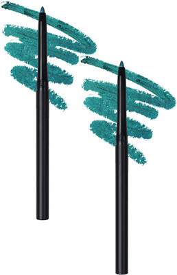 ADJD Combo Kajal for Waterproof Non-Stop Wear, Single Stroke Eyeliner(GREEN, 2 g)