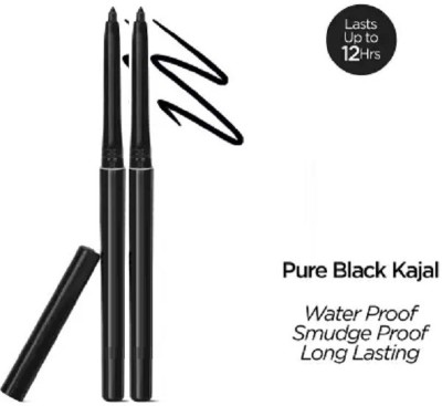 AMOSFIA 24Hour Smudge-free Stay Black Long Stay Kajal Black Waterproof(BLACK, 4 g)