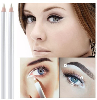 GABBU Professional Ultra Soft & Smudge Proof white kajal Pencil Pack Of 2(WHITE, 4 g)