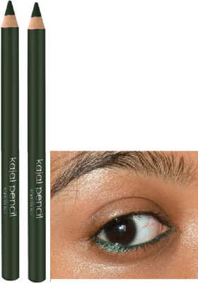 ADJD Combo Eye pencil with pencil sharpener kajal(dark green, 4 g)