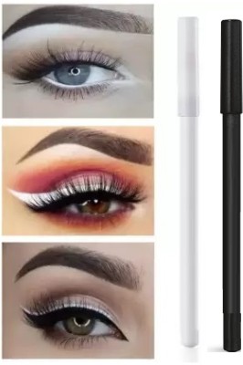 GFSU - GO FOR SOMETHING UNIQUE Combo Of Waterproof Long Lasting Black Kajal & Long Lasting White Kajal.(white, black, 4 g)