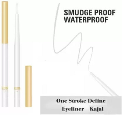 AMOSFIA PERFECT DAILY USE MATTE CREAMY WHITE KAJAL & EYELINER(WHITE, 2 g)