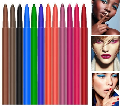 Amaryllis 12 Multi Color Kajal Set Matte Waterproof(Multicolored, 12 g)