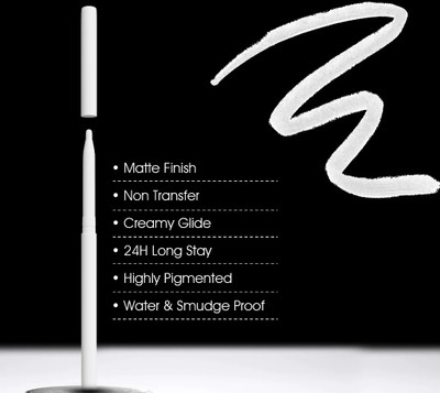 LILLYAMOR New White Eyeliner Pen - Fast-drying Waterproof & Smudge Proof Eye Liner 2 g(White)