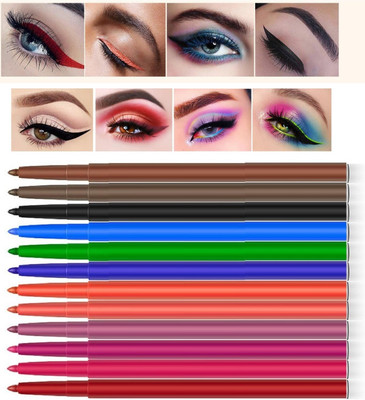 NADJA Best Coloured Eyeliner Highly Pigmented Smudge-proof(Multicolored, 24 g)