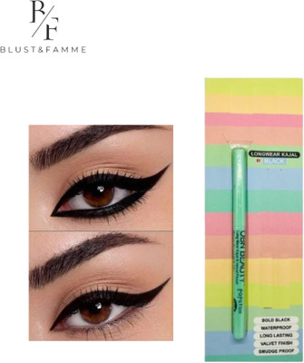 BLUST&FAMME Up To 12 Hours Stay Pencil Kajal Pack of 1(black, 0.2 ml)