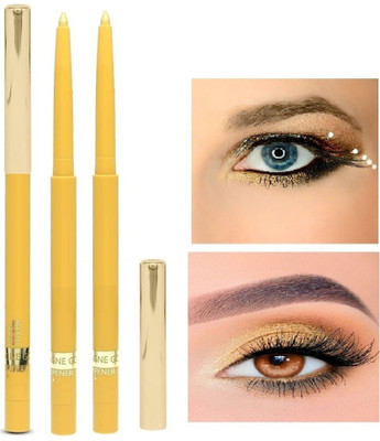 WOONGMI One Stroke Defining Eyemakeup Gold , Smudge & Waterproof Kajal(Gold, 0.6 g)