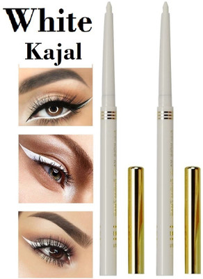 AMOSFIA Ultra Soft Matte Finish | Single Stroke Glide | Water Proof Kajal(WHITE, 4 g)