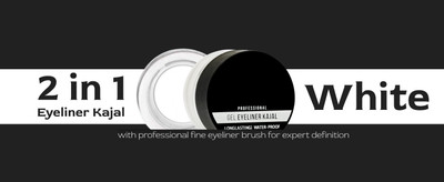 Vyomiris Gel Eyeliner Waterproof Smudge Proof For all women(WHITE, 5 g)