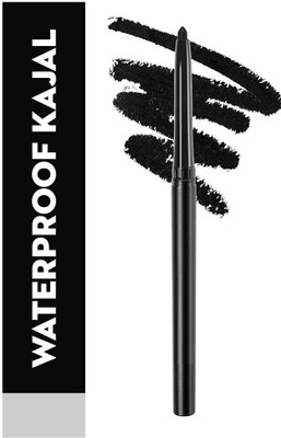 GABBU Crayon Black Long Stay Kajal Black Waterproof(pack of 1)(BLACK, 2.5 g)