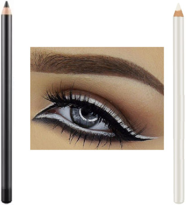 GFSU - GO FOR SOMETHING UNIQUE Long Lasting Combo Soft black & white Kajal & Eyeliner Pencil .(white, black, 4 g)