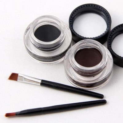 Yuency Gel Kajal & eyeliner smudge proof and waterproof Black and Brown(BLACK BROWN, 6 g)