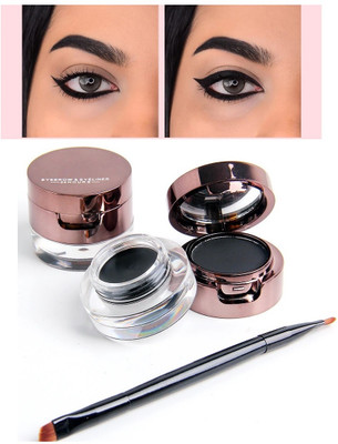 Herrlich Perfect Eyebrow & Gel Eyeliner 2 In 1 With Brush(BLACK, 6 g)