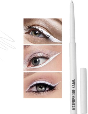 THTC Waterproof Soft Eyeliner Pencil Kajal (EF6)(White, 2 g)