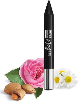 Wonholli Kajal Intense Deep Black | Waterproof & Smudge proof With Matte Finish(Black, 3.2 g)