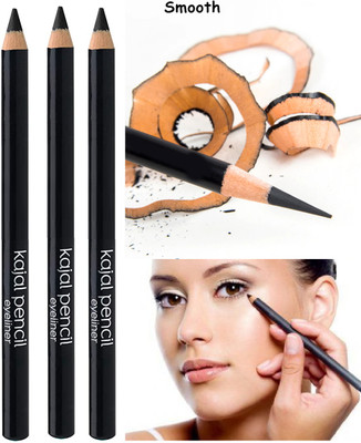 GFSU - GO FOR SOMETHING UNIQUE Pack Of 3 -New Jet Black Kajal(Black, 6 g)