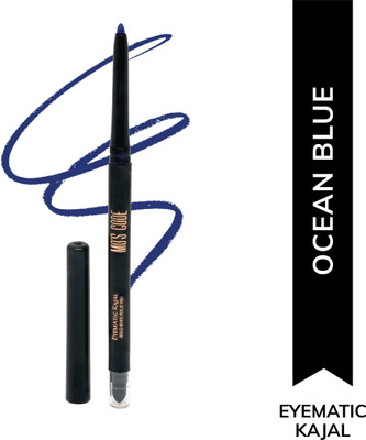MO'S CODE Eyematic Kajal|Bold Eyes Bold You|Waterproof & Smudgeproof|Matte Finish(Ocean Blue, 0.4 g)
