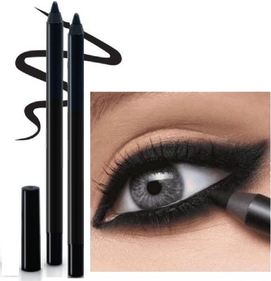 Latixmat Waterproof & Smudge Proof Creamy & Smooth Super Stay Kajal Combo(Jet Black, 2.4 g)