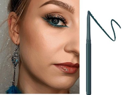 NADJA NEW AUTO KOHL KAJAL EYELINER GREEN PENCIL SUITABLE FOR EYE MAKEUKP(GREEN, 1.5 g)