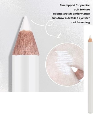 BLUEMERMAID PROFESSIONAL WHITE PENCIL KAJAL LONG LASTING & WATERPROOF(WHITE, 2 g)