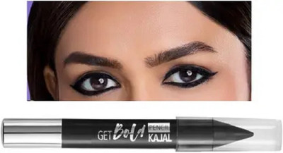 Yuency Kajal Stick + 1 Sharpener smudge-proof Kajal(BLACK, 3.2 ml)