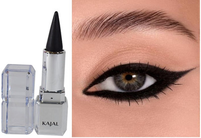 GABBU Black Kajal Waterproof & Smudge-Proof Matte Finish/**(black, 7.2 g)