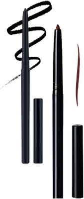 nn natural color shade new multi use eye kajal pack of 2(brown, black, 5 g)