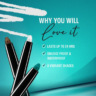 Lakmé Eyeconic Kajal, Matte Kajal Pencil that lasts 24 Hrs, Classic Brown(Brown, 0.35 g)