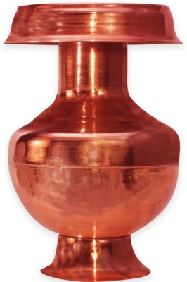 Shrinika Copper Pooja Kalash | Tamba Puja Lota | Copper Devi Ghot Copper Kalash(Height: 5 inch, Brown)