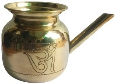 salvusappsolutions Exquisite Brass Karwa Lota: Traditional Vessel for Sacred Rituals (Gold_4 inch) Brass Kalash(Height: 4 inch, Gold)