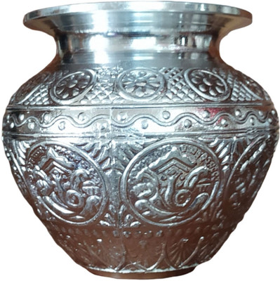 SBBCO Brass Lota Kalash/ Pooja Lota(Pitcher) Silver Plated Kalash(Silver)