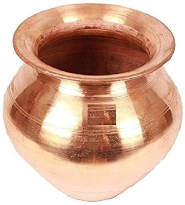 SPR Retail Pure Copper Lota Kalash for Pooja Home and Temple 200 ML Brass Kalash(Height: 6 inch, Gold)