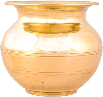 Shivshakti Arts Lota for Suryanamaskar and Poojan Purpose Volume-400 ml (Pack of 1) Brass Kalash(Height: 3.14 inch, Yellow)