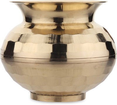 TORPPEZA Brass Diamond Cut 150ml Lota/Kalash for Puja home temple Brass Kalash(Height: 2.5 inch, Gold)