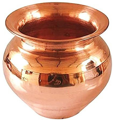 LKPS Brass Lota Kalash/ Pooja Lota(Pitcher) Copper Kalash(Brown)