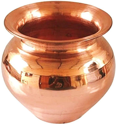 PUCHCHI Copper Plating Kalash/Lota Brass Kalash(Height: 6 inch, Gold)