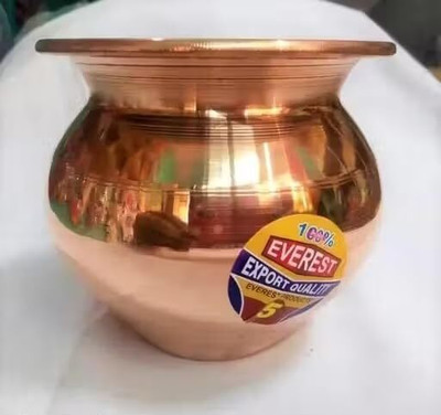 PRAKASHAMAYA Pure Copper Kalash for Puja–Handcrafted Copper Lota Pot for Pooja,1.8Inch Pack 1 Copper Kalash(Brown)