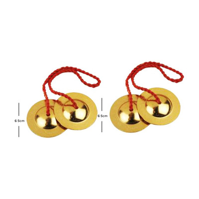 RAM musical Iran manjira with Gold polish pack of two Kartal Instrument