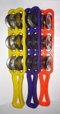 Vivi5 Plastic Taal Kanjira/Kartal Musical Instrument pack of 3 Kartal Instrument