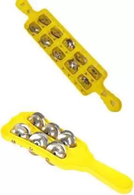 KRIWIN YELLOW BIG AND SMALL MANJIRA COMBO PACK OF 2 Kartal Instrument