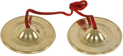 BestBrother Iron Manjira Gold Color 6.5 cm Set of 2 Pcs BB Kartal Instrument